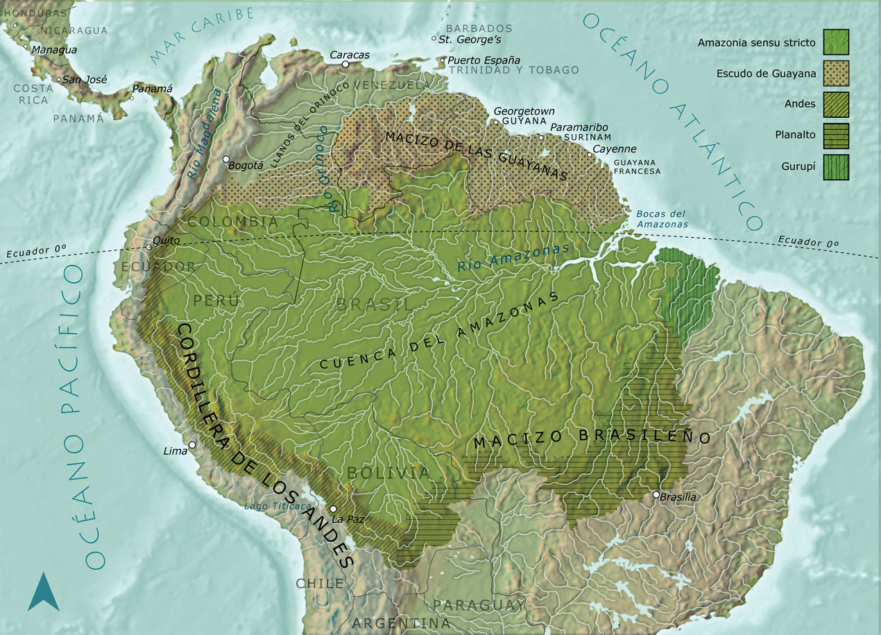 Бассейн реки Амазонка в Южной Америке
